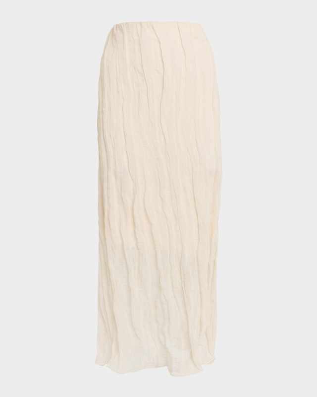 James Crinkled Cotton Midi Skirt